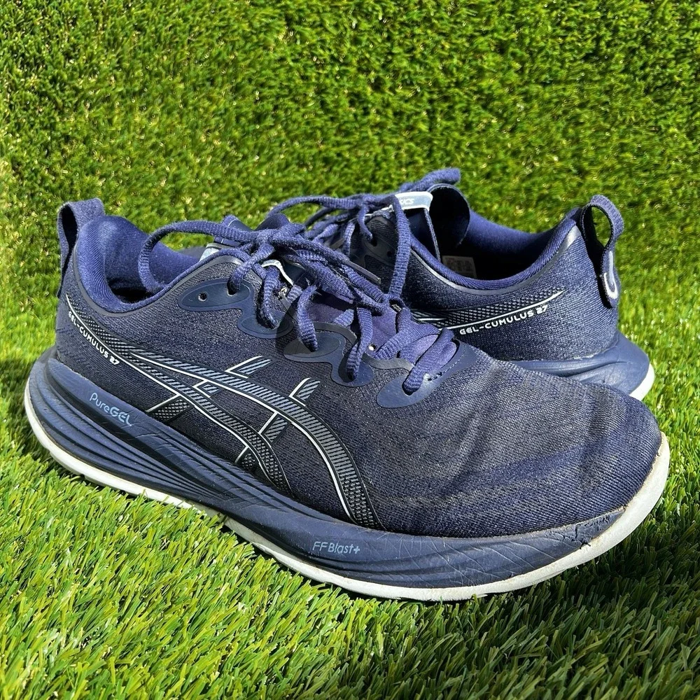 Asics Shoes Men Size 11.5 Gel-Cumulus 27 Med 'INDIGO BLUE/COOL GREY' Running